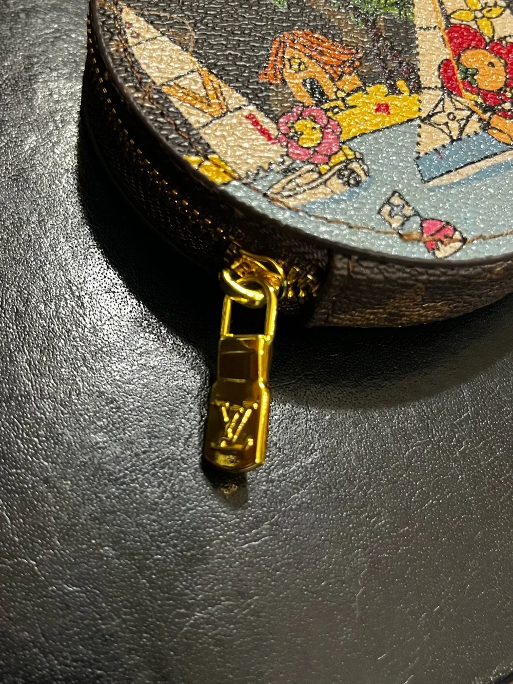 Louis. Vuitton. Limited Edition Vivienne. Beach Sailing Round Zipper Pouch Charm